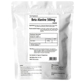 Pure Beta Alanine 500mg -  Capsules Pre Workout - Carnosine Muscle Tissue